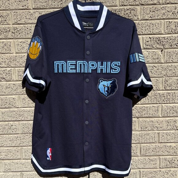 Pro Standard Navy Memphis Grizzlies Classic Warm-Up Full-Snap Jacket NWOT Small - Picture 2 of 5